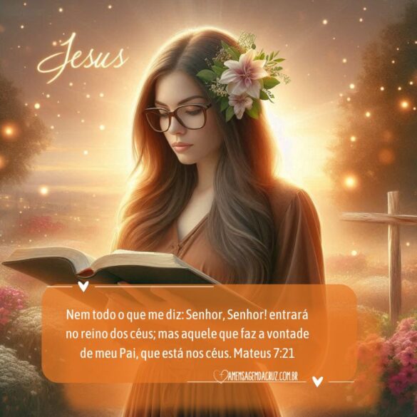 Nem todo o que me diz Senhor Senhor! entrará no reino dos céus; mas aquele que faz a vontade de meu Pai, que está nos céus. Mateus 7:21